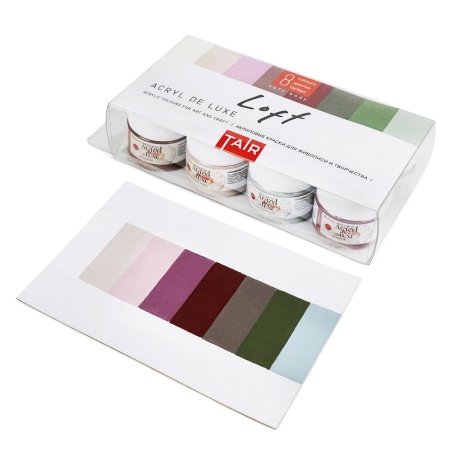 Набор акриловых красок Acryl De Luxe, "TAIR", 8 х 20 мл, Лофт - «Таир»