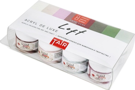 Набор акриловых красок Acryl De Luxe, "TAIR", 8 х 20 мл, Лофт - «Таир»